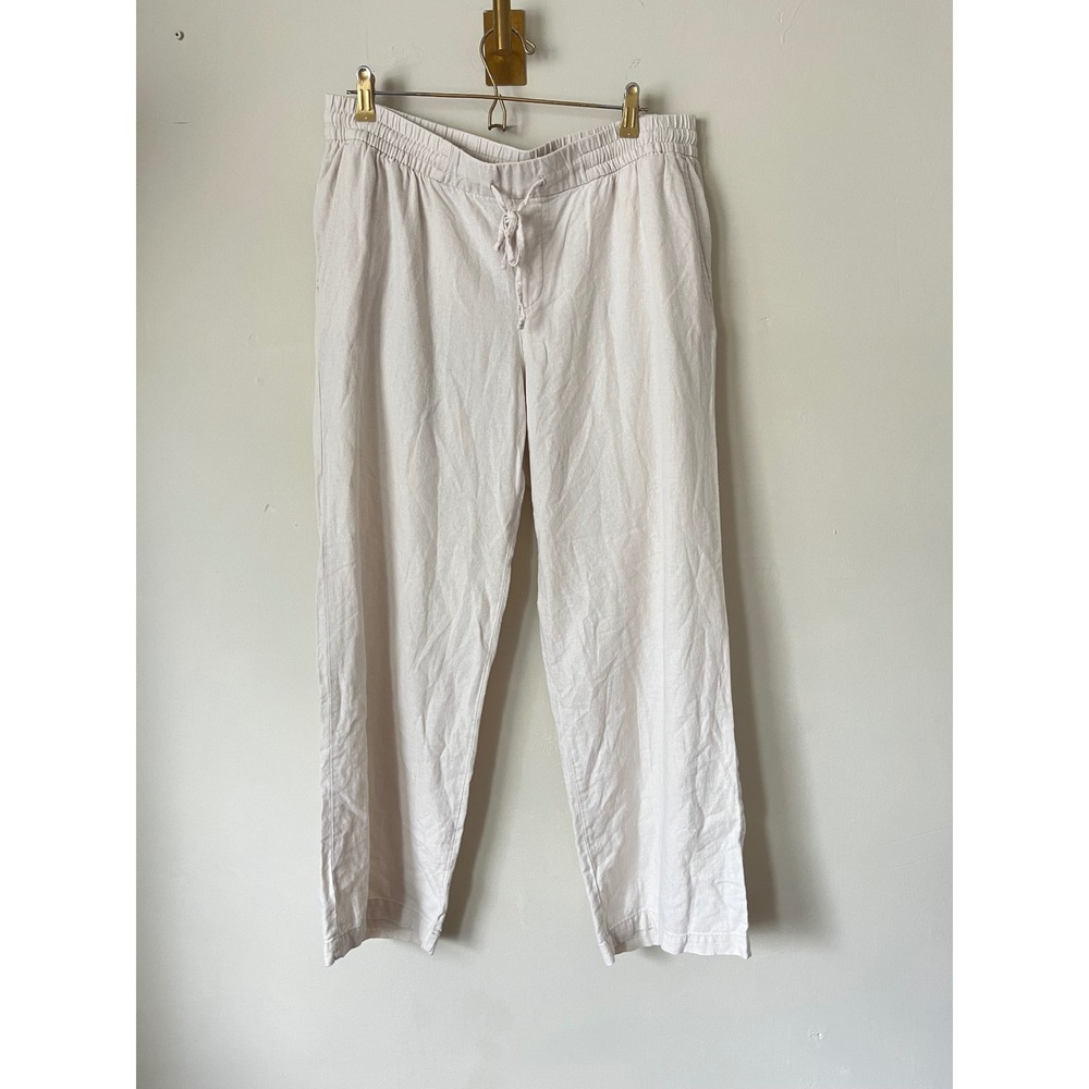 Old Navy Light Beige Wide Leg Drawstring Pants